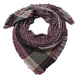 [JZSC0781R] Scarf Red 130x130 cm
