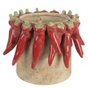 Blumentopf für Innen Beige Rot Ø 21x17 cm