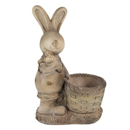 [6MG0031] Flower Pot Inside Brown 38x22x49 cm