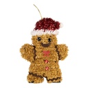 Decorazione Pendente Uomo di pan di zenzero Marrone Rosso 12x3x16 cm