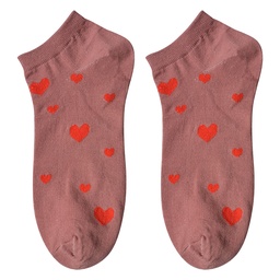 [JZSSK0028] Chaussettes Rose Rouge 36-41