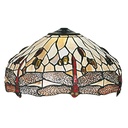 Paralume Tiffany Marrone, Beige Ø 40x24 cm