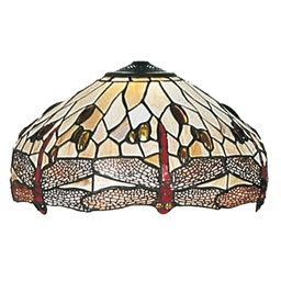 [5LL-1101] Lampenschirm Tiffany Braun, Beige Ø 40x24 cm