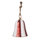 Décoration Cloche Rouge Blanc Ø 28x39 cm