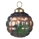Christmas Bauble Green Copper Ø 7x7 cm
