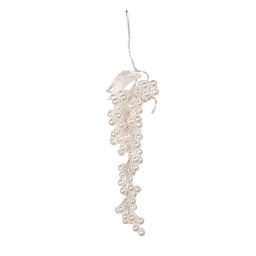 [66647] Decorazione pendente Bianco 4x2x15 cm