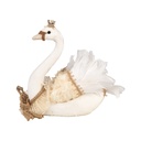 Decorativa Cigno Bianco Beige 28x14x28 cm