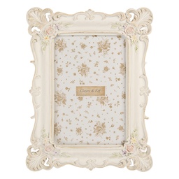 [2F1371S] Cornice Foto Bianco 16x2x21 cm / 10x15 cm
