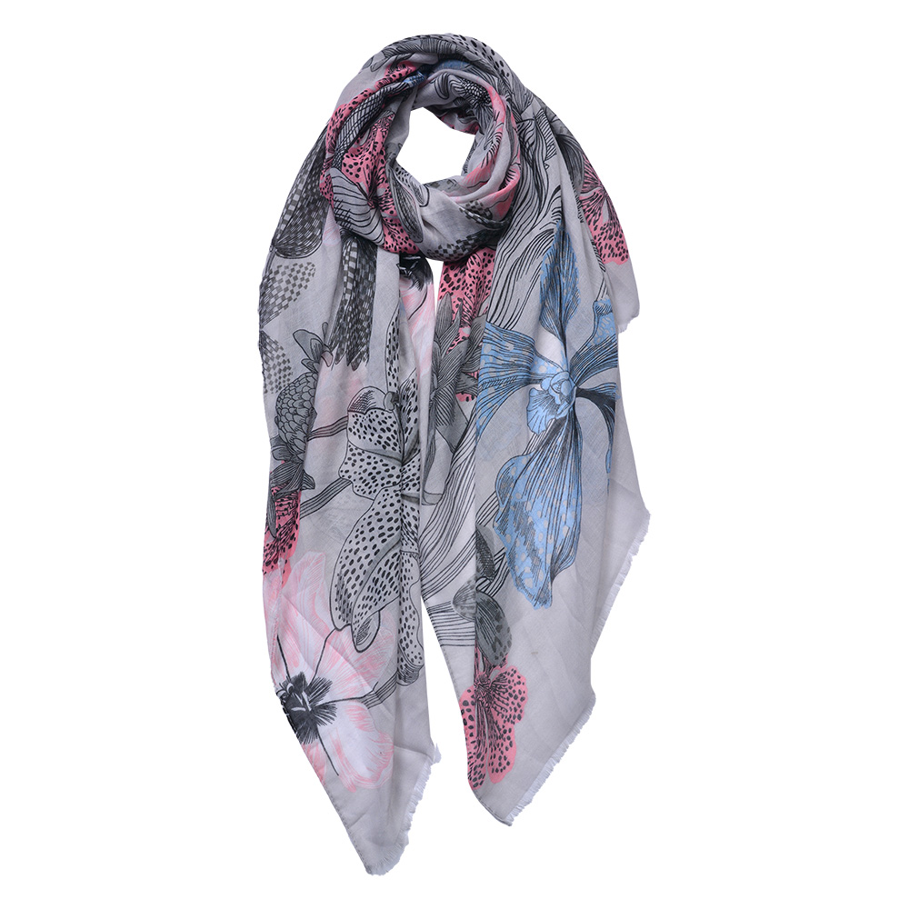 Schal Damen Muster Beige 85x180 cm