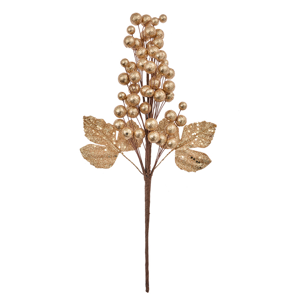 Rami Artificiali Decorazione Natale Color oro Marrone 8x6x34 cm