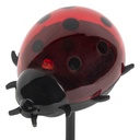 Spuntone giardino coccinella sull'energia solare Rosso Nero 7x6x14 cm