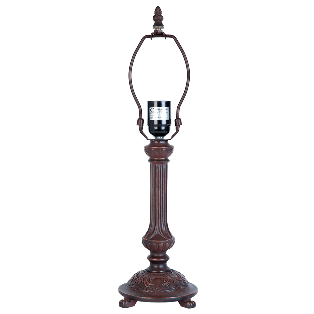 Lampensockel Tischlampe Tiffany Braun Ø 16x47 cm E27/max 1x60W