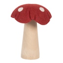 Champignon en feutre Rouge Marron 14x14x17 cm