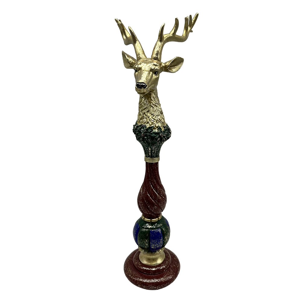Clayre & Eef Decoratie Beeld Hert Goudkleurig Kunststof