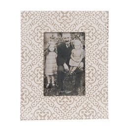 [2F1097] Picture Frame White Beige 19x1x24 cm / 10x15 cm