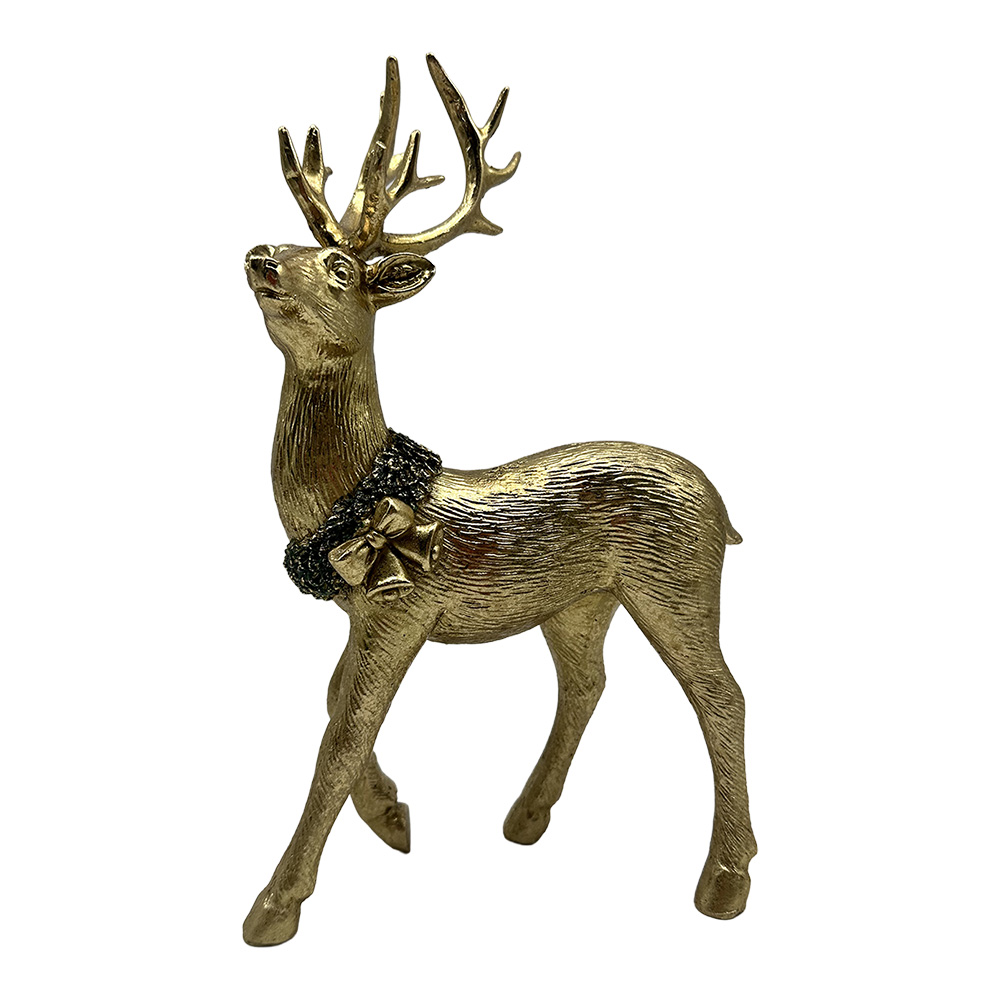 Clayre & Eef Image de décoration Cerf Couleur or Plastique