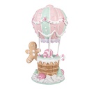 Dekoration Heißluftballon Rosa Grün 18x14x31 cm