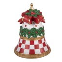Decorazione Campana Bianco Rosso Ø 16x20 cm