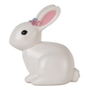 Luce notturna Coniglio LED Bianco Rosa 21x13x22 cm