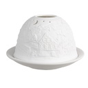 Portacandele Bianco Ø 12x8 cm