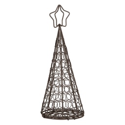[6Y5703] Décoration de Noël Sapin de Noël Marron Ø 13x32 cm
