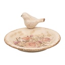 Mangeoire pour les oiseaux Beige Rose Ø 21x10 cm