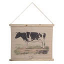 Wall Chart Beige Black 64x2x53 cm