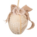Ciondolo Decorativo Uovo Beige Bianco Ø 11x17 cm