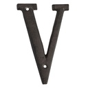 Lettre de fer V Marron 8x1x13 cm