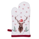 Guanto Forno Bambino Bianco, Rosso 12x21 cm