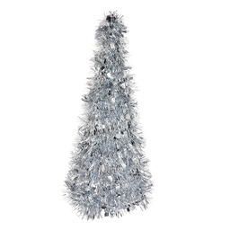 [65541M] Décoration Arbre de Noël Couleur argent Ø 16x38 cm