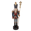 Christmas Decoration Nutcracker Blue Red 39x30x136 cm
