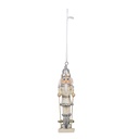 Christmas Decoration Statue Nutcracker Silver 3x3x10 cm