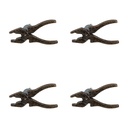 Türknopf 4er Set Braun 6x3x3 cm / S3 cm