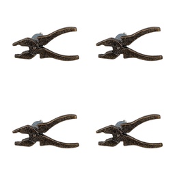 [64882] Set maniglia da 4 Marrone 6x3x3 cm / S3 cm