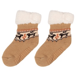 [JZSKC0006] Kindersocken Braun Weiß one size