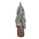 Albero di Natale artificiale Verde Bianco Ø 12x32 cm