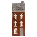 Kerzenhalter Weihnachten Häuschen Braun Grau 10x7x26 cm