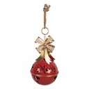 Décoration Cloche Rouge Couleur or Ø 18x38 cm