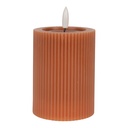 Candela con LED Marrone Ø 8x13 cm / 2xAA