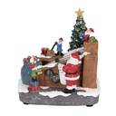 Décoration de Noël Père Noël avec LED Marron Blanc 20x16x20 cm / 3xAA
