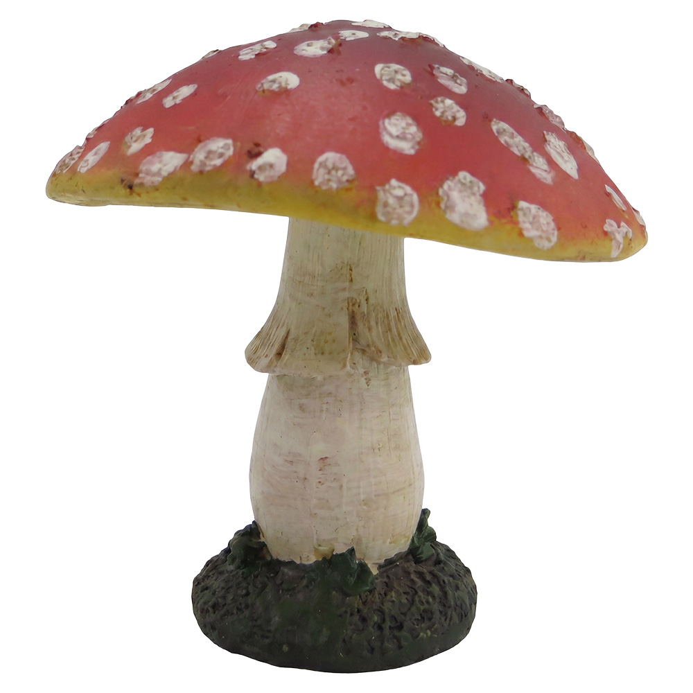 Decoration Mushroom Red White Ø 8x9 cm
