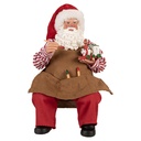 Decorazioni Natalizie Babbo Natale Rosso Marrone 13x10x28 cm
