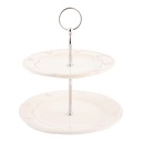 Etagere 2 Etagen Beige Ø 21x23 cm