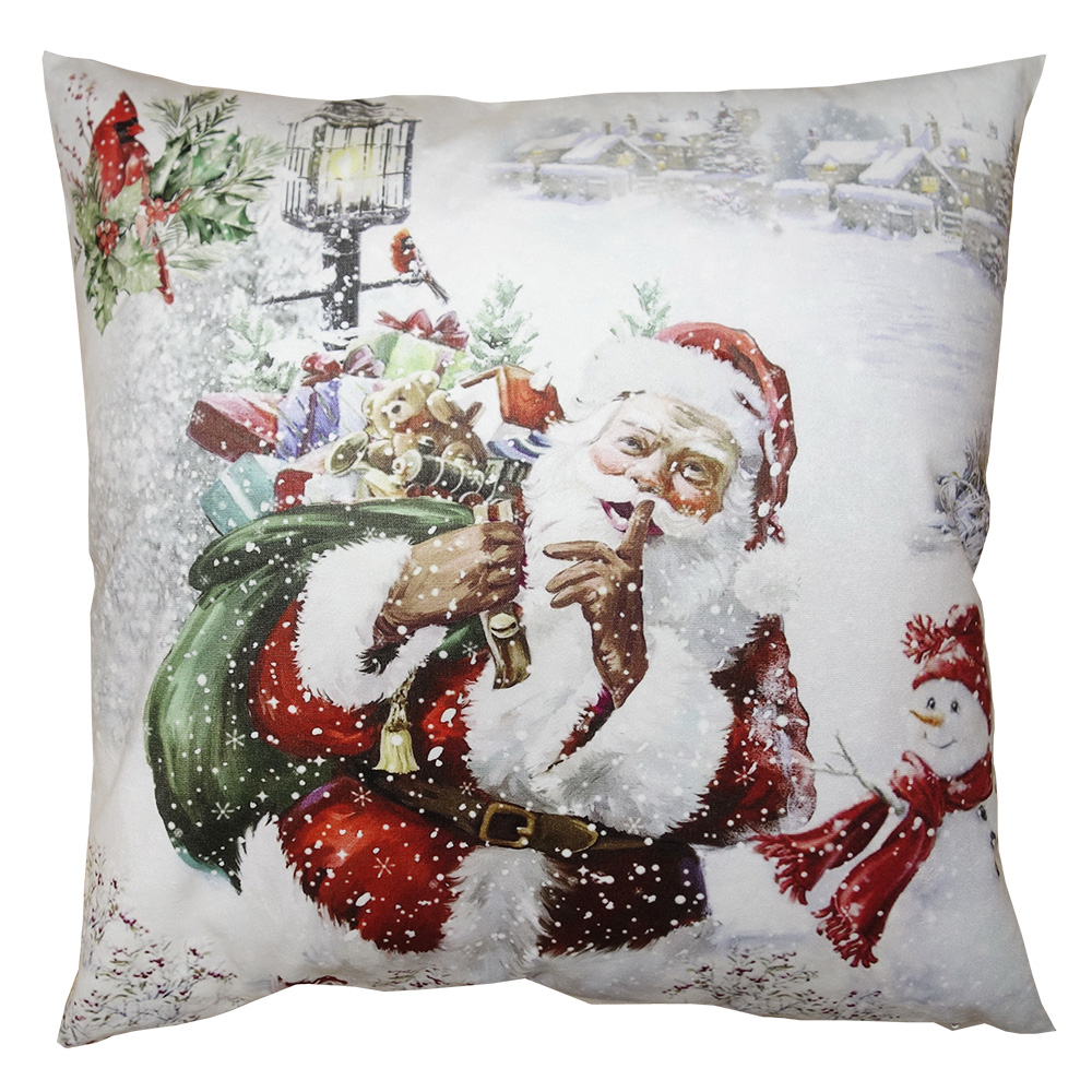 Housse de coussin Blanc, Rouge 45x45 cm