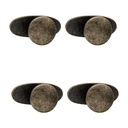 Doorknob Set of 4 Brown 3x3x5 cm / S3 cm