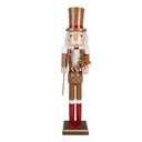 Decoration nutcracker Brown Red 14x12x60 cm