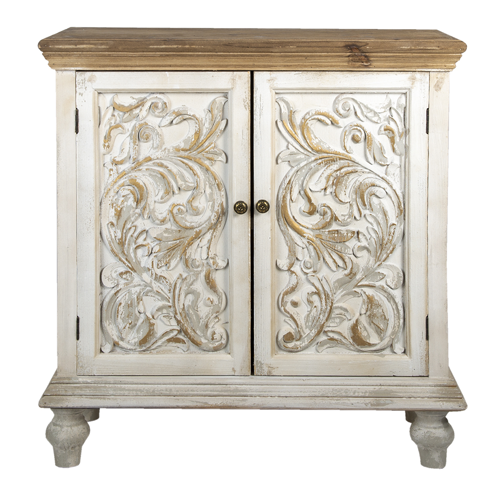 Fernsehschrank Weiß, Braun 91x38x100 cm