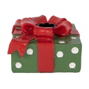 Candeliere Verde Rosso 10x10x6 cm