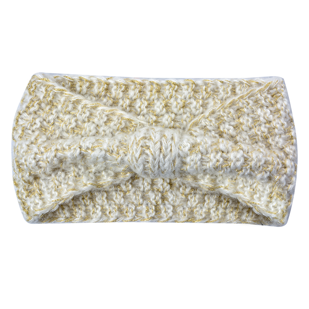 Stirnband 10x22 cm Weiß Grün